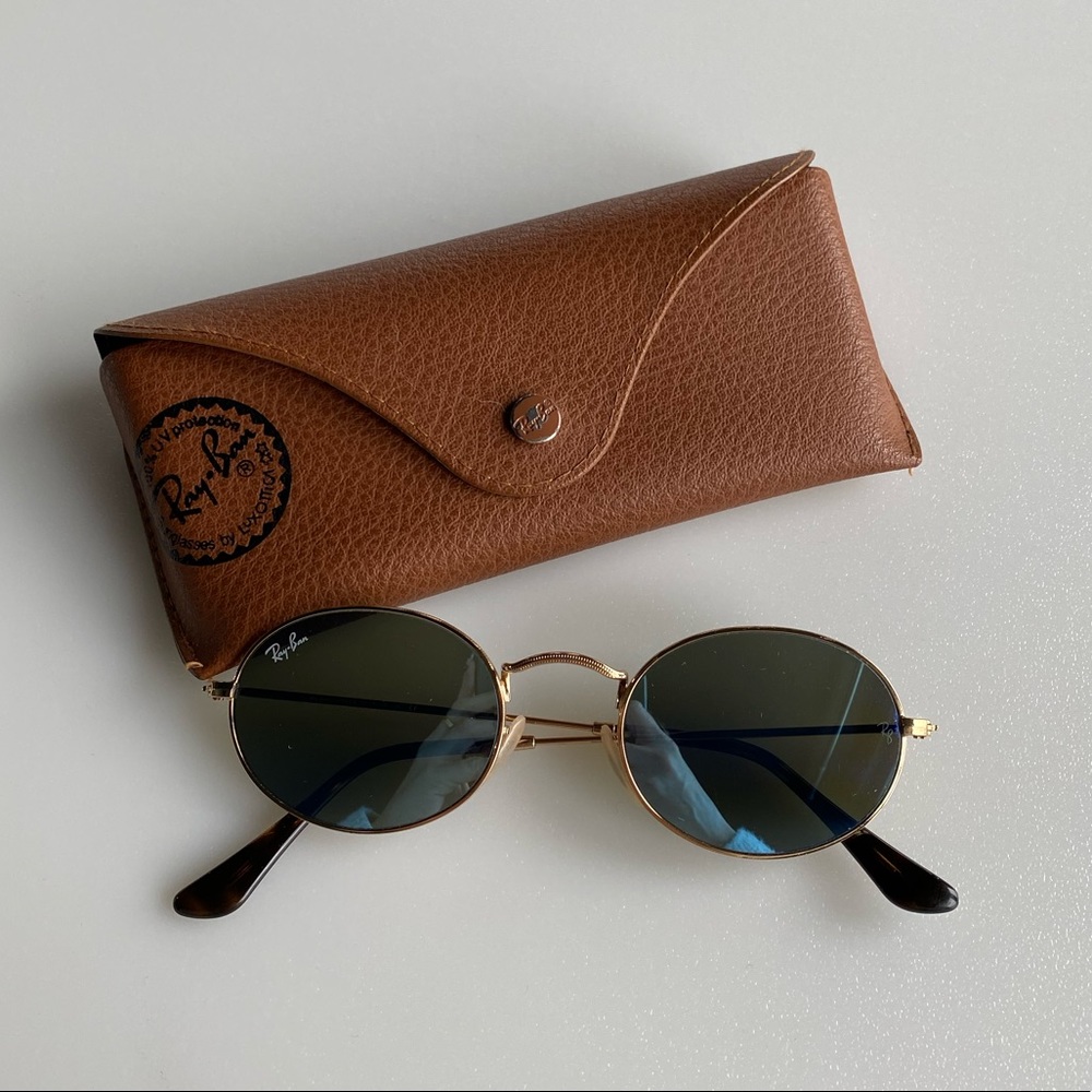 Ray-Ban Gold and Black Sunglasses